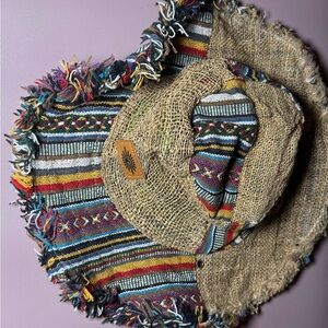 Sunny Life - Colorful Patterned Hemp Hat - with bendable brim